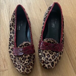 Donald J. Pliner Leopard Flats with Red Trim